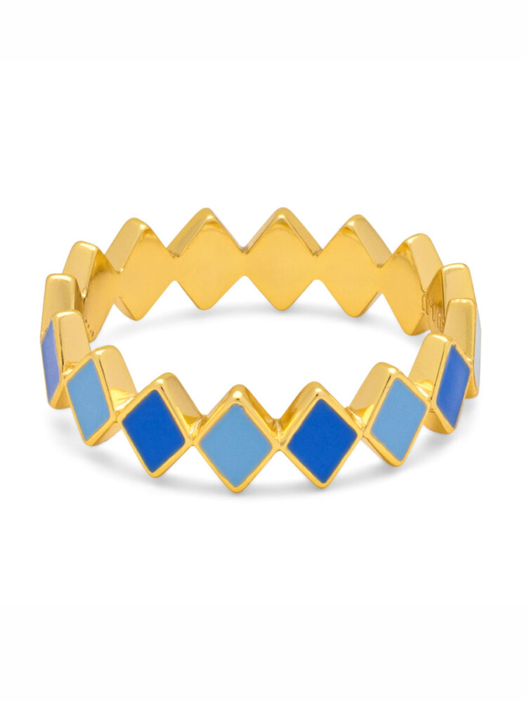 Konfetti Ring mit blauen Farben, Lulu Copenhagen, Remix von Sofia, Schmuck,