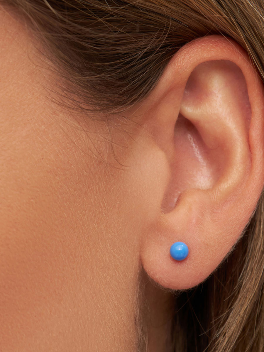 Mittelkugel, blau, , Remix von Sofia, Lulu Copenhagen, Schmuck, Ohrring, Ohrstecker,