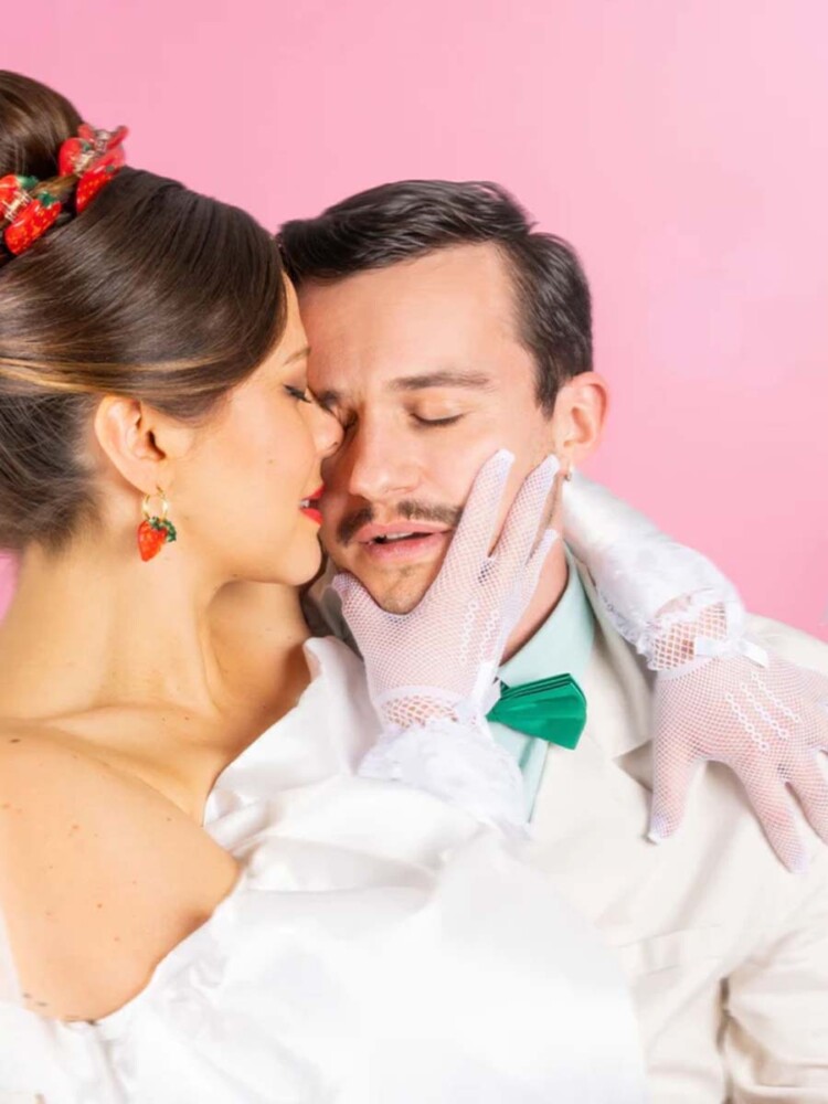 Cu Cu Suzette Ohrringe mit Erdbeeren