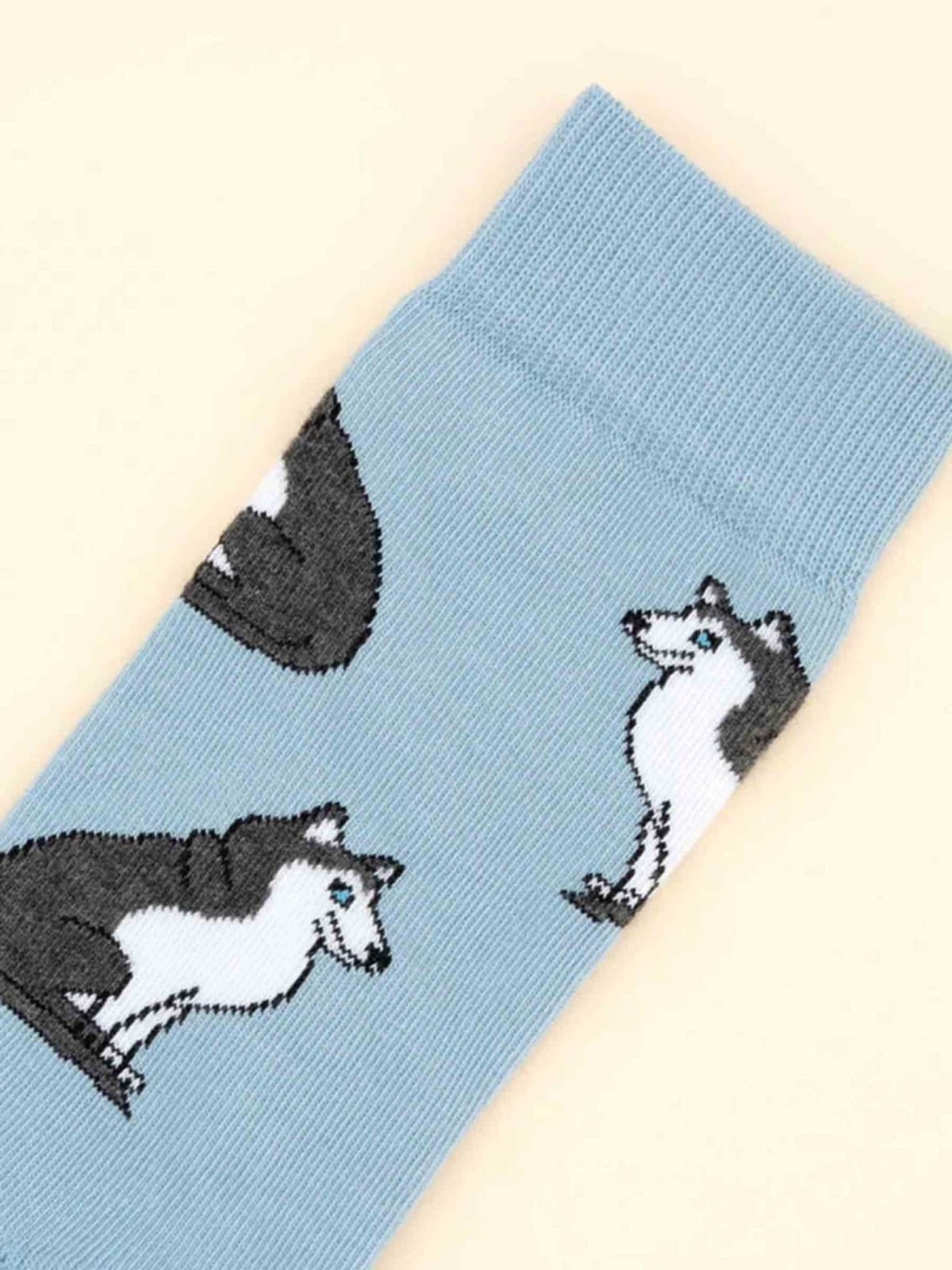 blau mit Husky, Strümpfe mit Hunden, Remix von Sofie, cou cou suzette, Strümpfe, Strümpfe aus Baumwolle, italienische Baumwolle, Strümpfe aus Baumwolle,