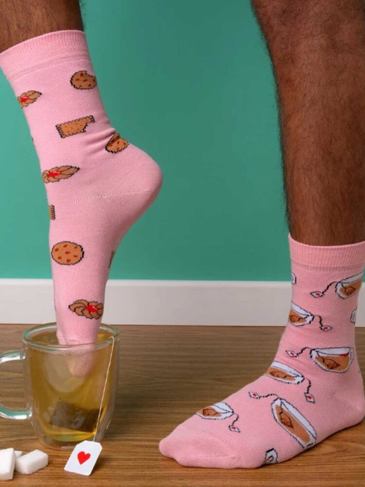 cou cou suzette baumwolle socken rosa teetime