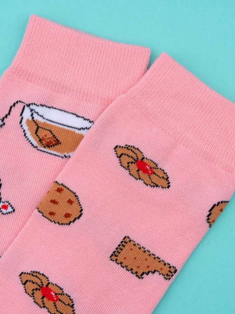 cou cou suzette baumwolle socken rosa teetime
