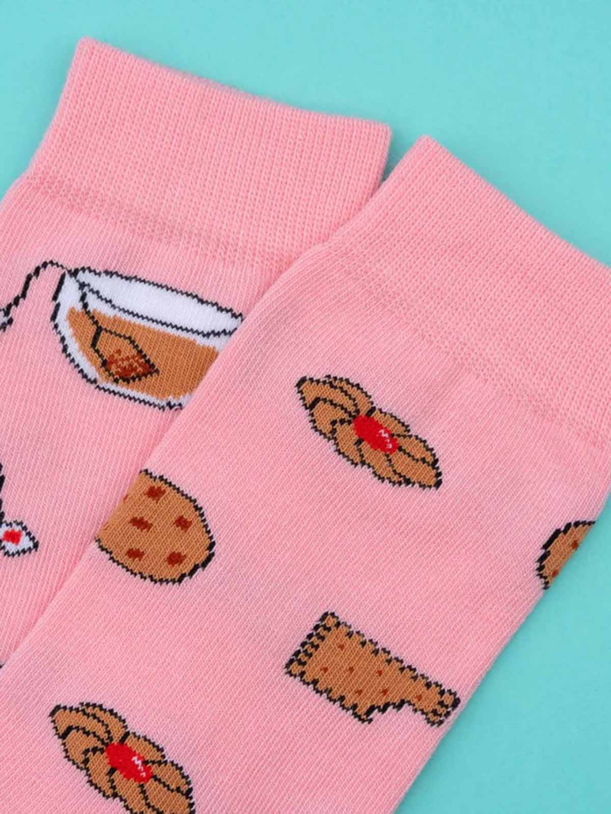 cou cou suzette baumwolle socken rosa teetime