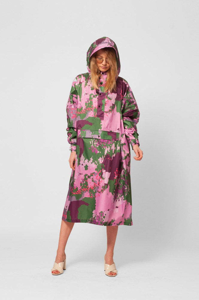 Regen Eis Regen Poncho in recycelten Kunststoff Digi Frühjahr Camo