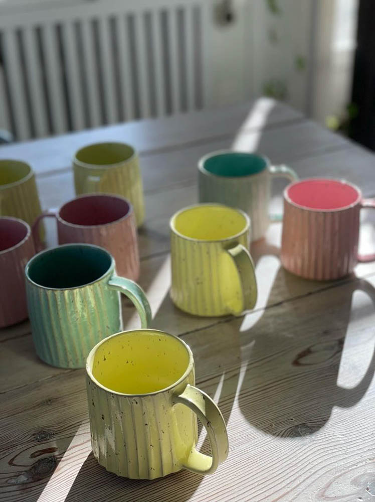 Trine lise Keramik Tasse - gerollt