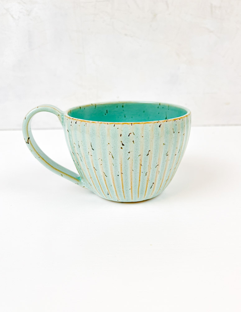 Gerollte Keramik Tasse - Cappurccino