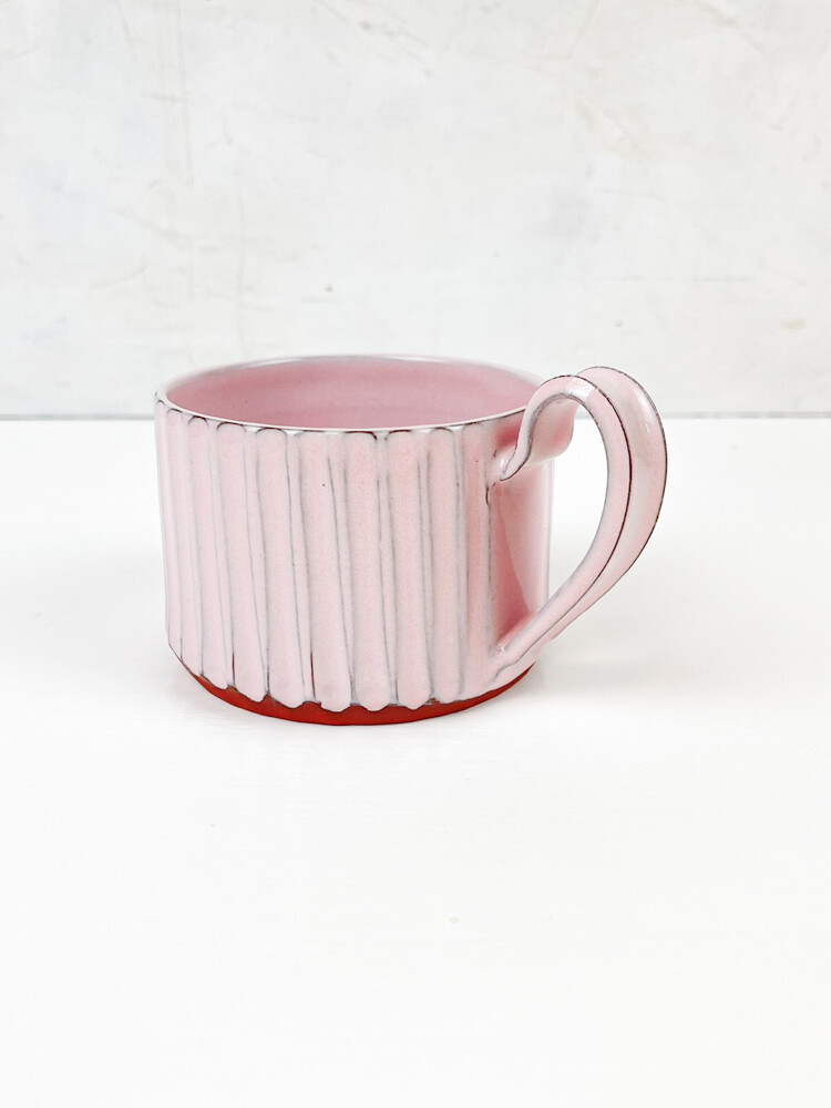 Baby rosa Keramik Tasse - gerillt