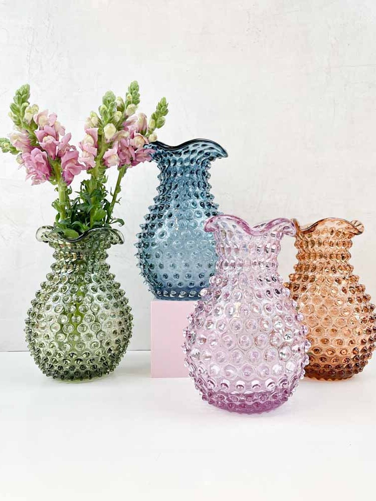 Anna von Lipa Spitzenvase in lila, blau Rauch neu braun und blau Rauch