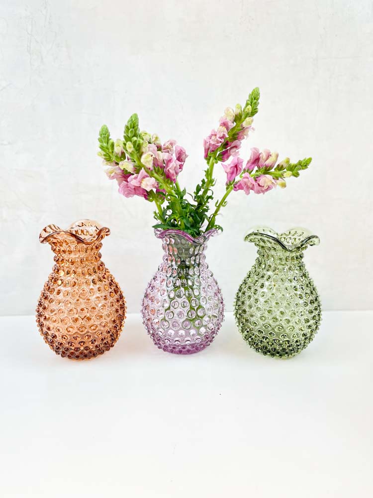 Anna von Lipa Spitzenvase in olivgrün