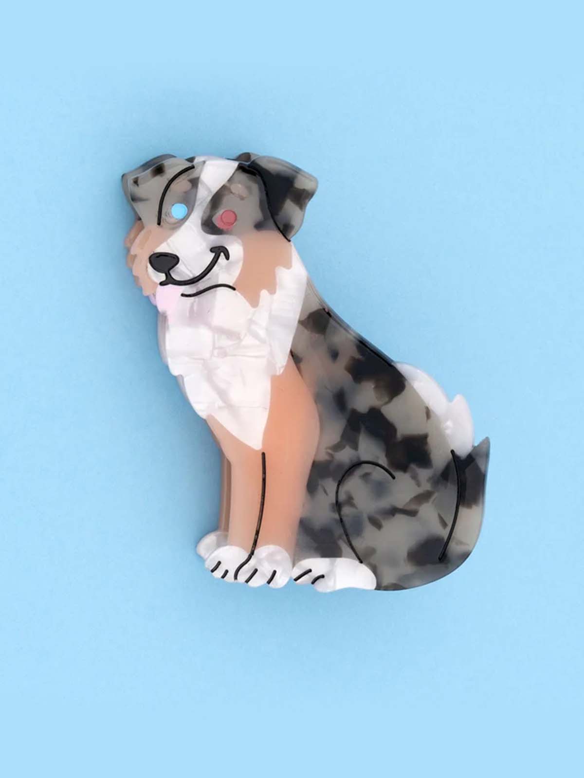 Haarclip mit Australian Shepherd - Hugs mit Hunden von French Cou Suzette