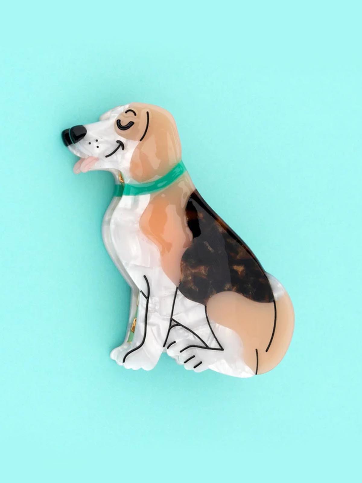 Haarclip mit Beagle aus Französisch cou cou suzette