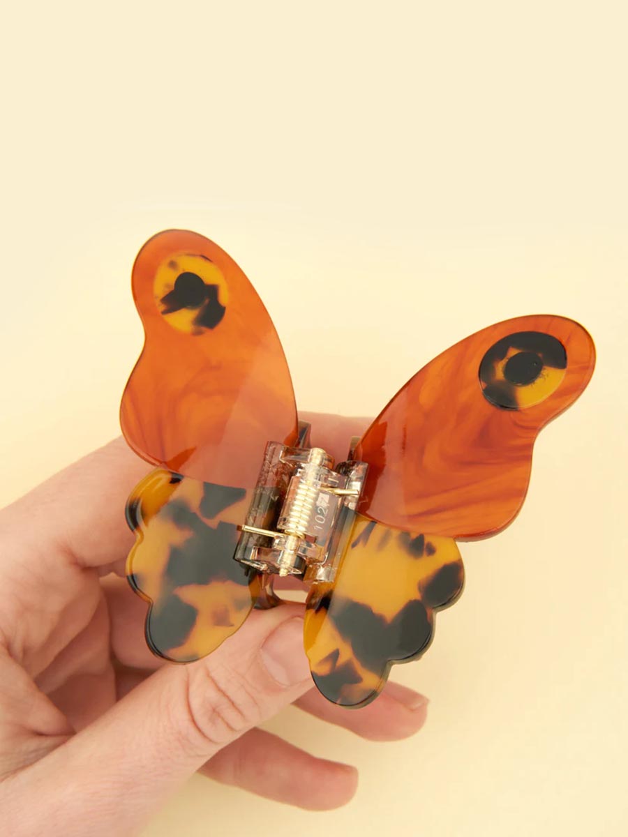 cou cou suzette Haarclip mit braunen Schmetterlingen