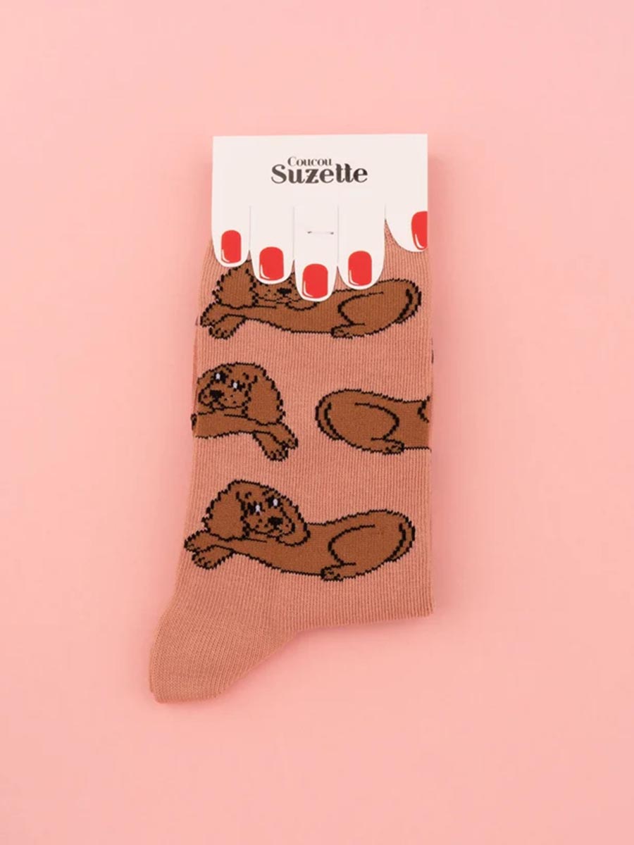 cou cou suzette strümpfe mit cocker spaniels