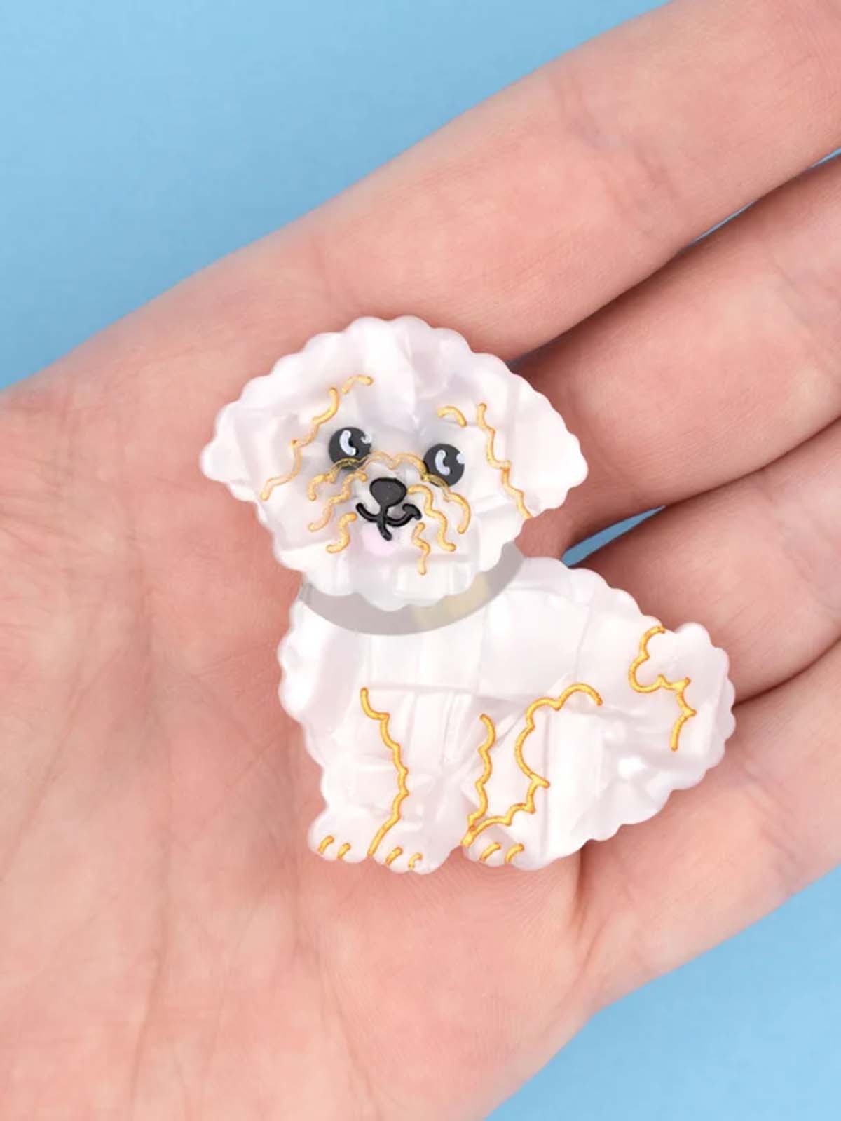 Haarclip mit Bichon Cou Cou szette