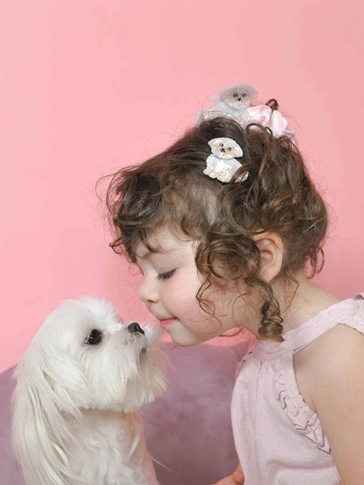 Haarclip mit Bichon Cou Cou szette