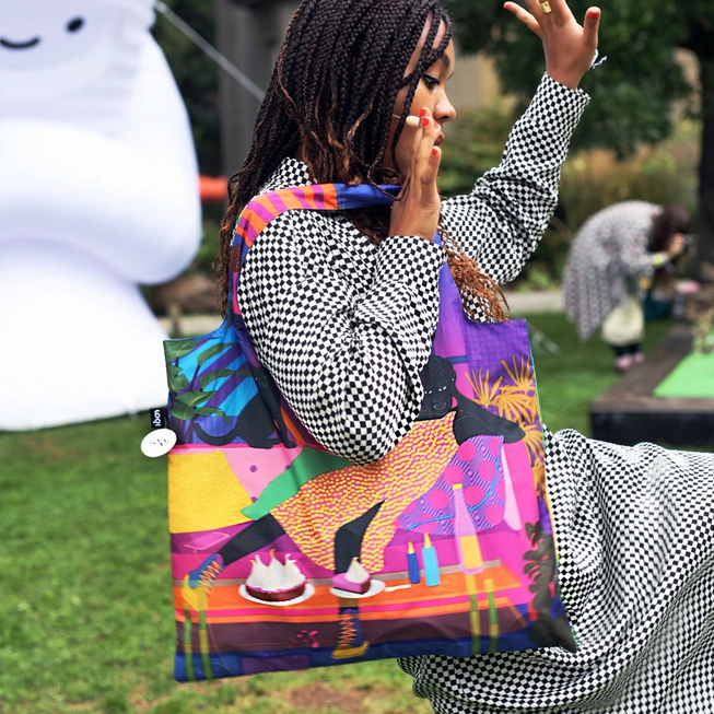 Loqi Einkaufstasche aus 100% recyceltem Kunststoff
