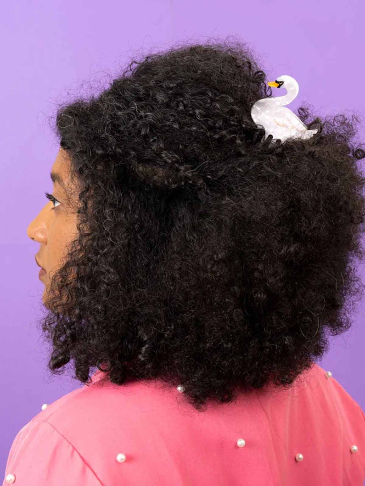 cu ou ou suzette Haarclip mit Schwan