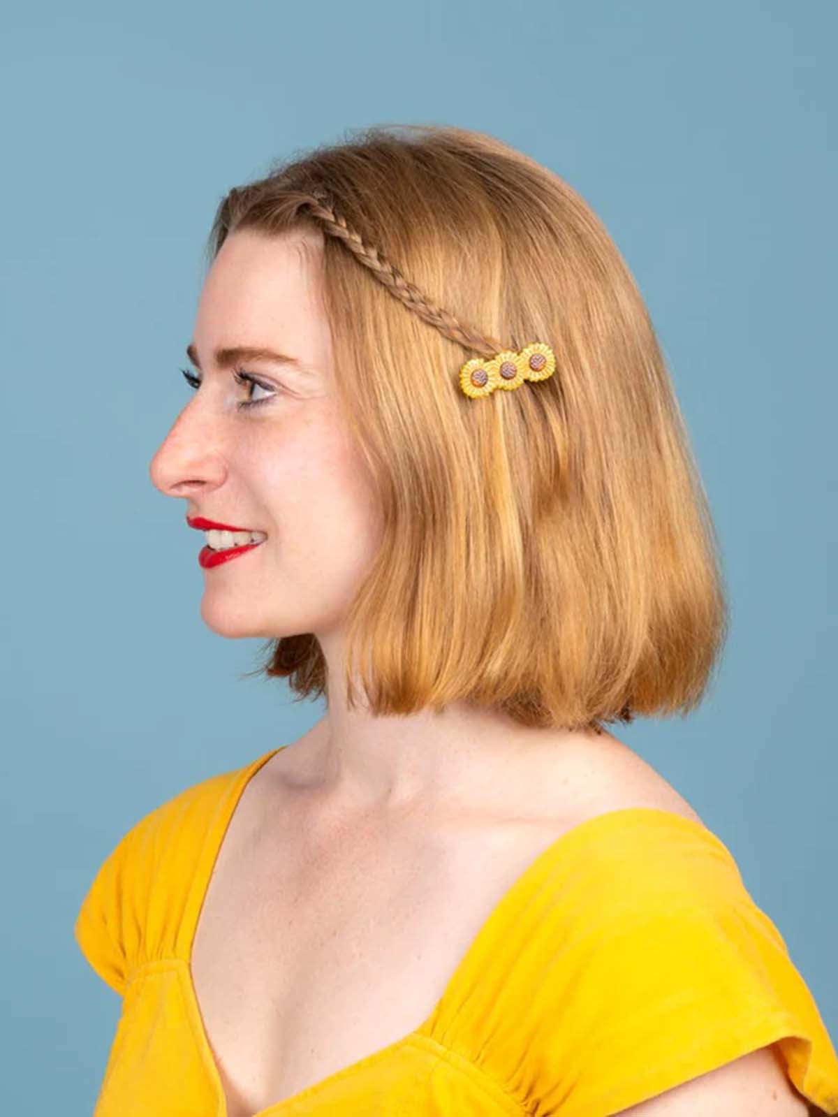 Haarclip mit Sonnenblumen-Haarclip von cou cou suzette