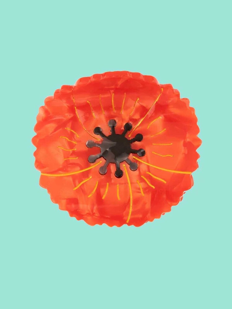 cu cu ou suzette haarclip mohn