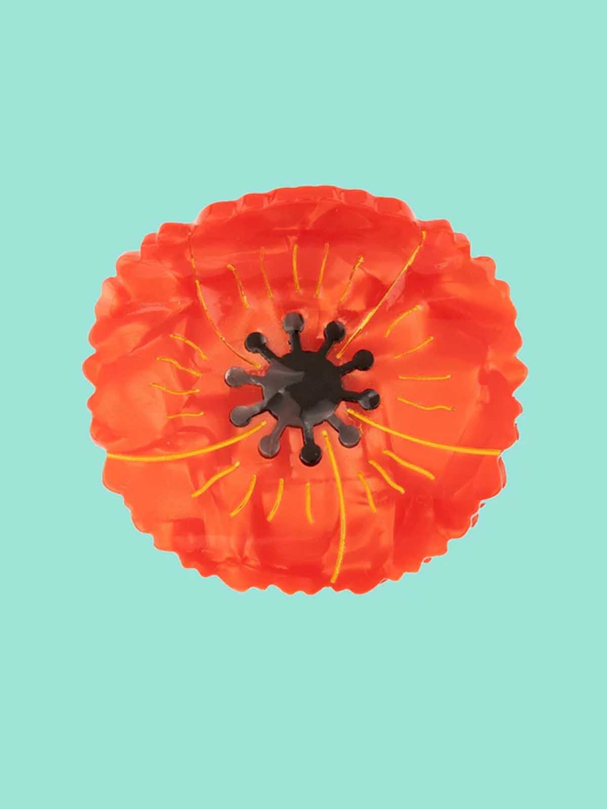 cu cu ou suzette haarclip mohn