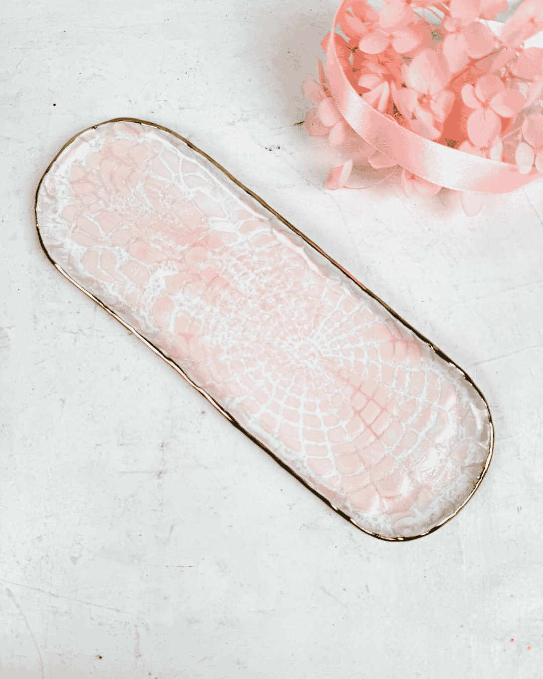 Keramik von miabella - Schmuckteller in rosa