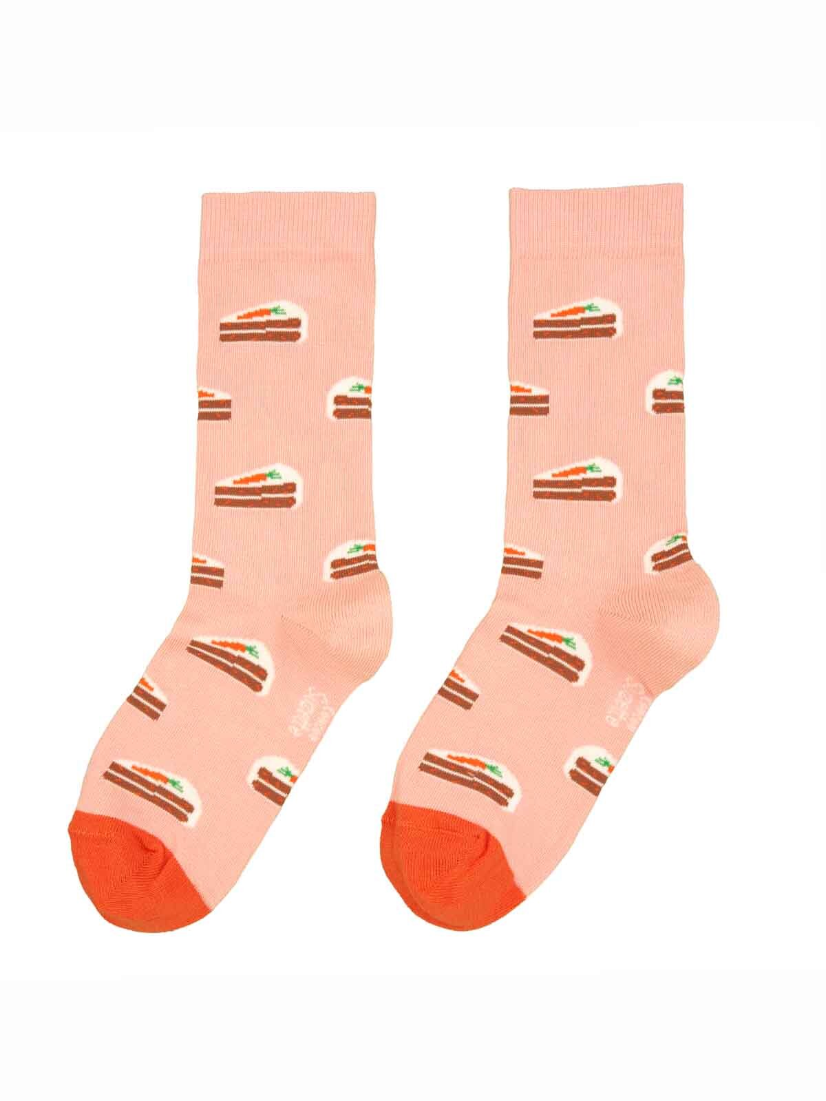 cou cou suzette Socken aus Baumwolle mit einem rosa und Karottenkuchen