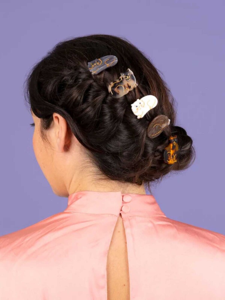 cu ou ou suzette haarclip weiß persische Katze