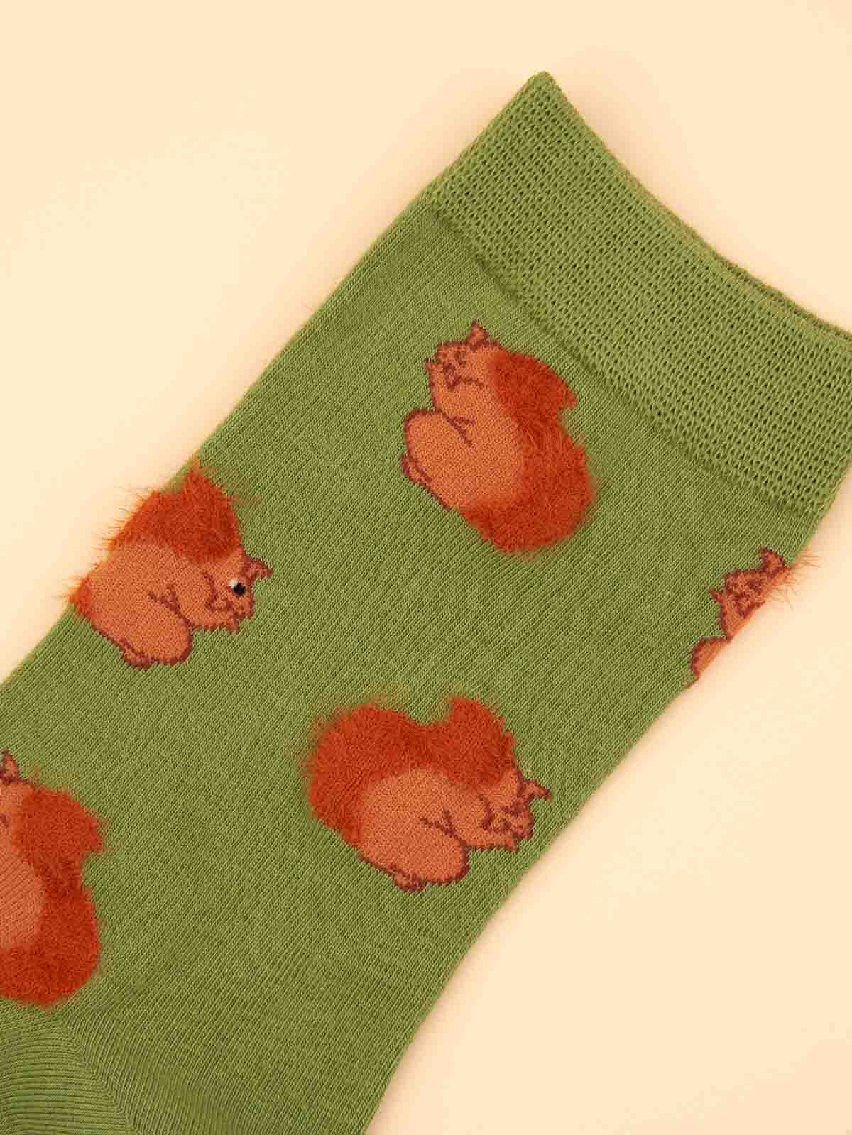 cou cou suzette Socken aus Baumwolle mit Eichhörnchen