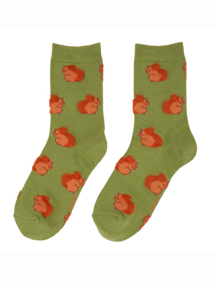 cou cou suzette Socken aus Baumwolle mit Eichhörnchen