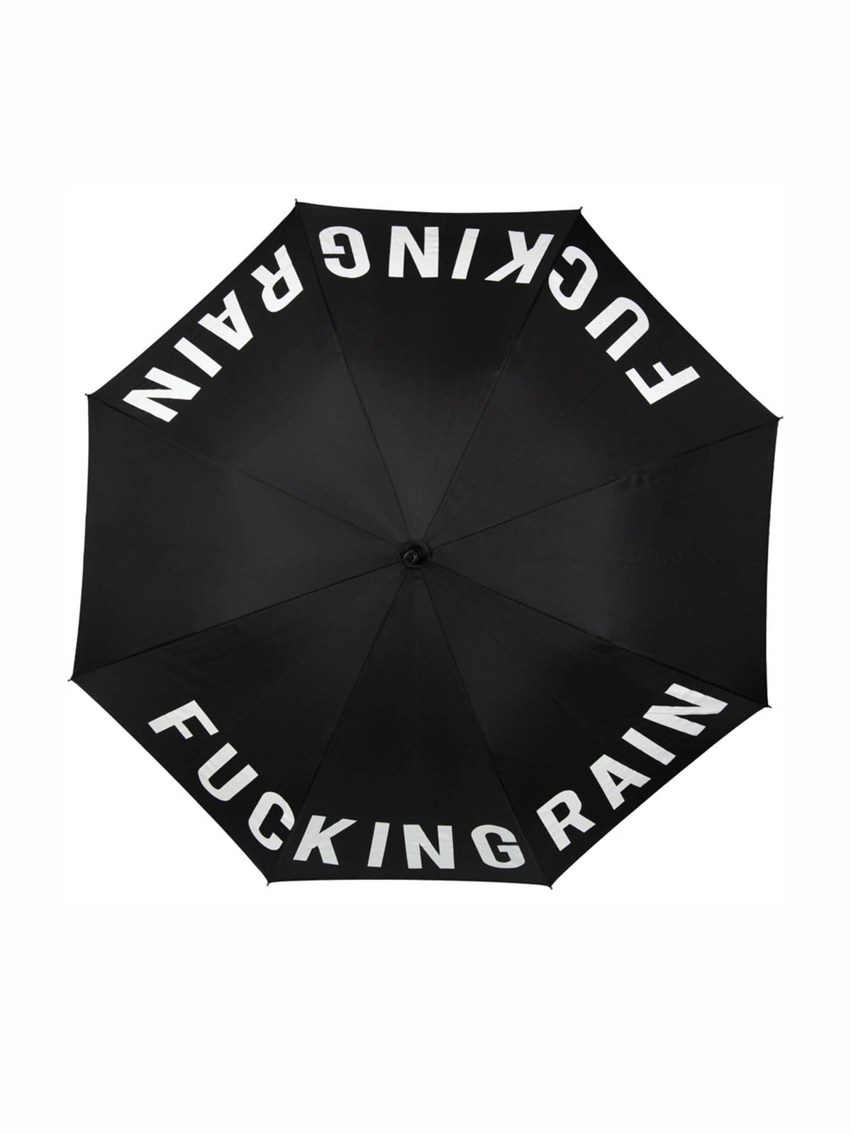Alternative Ansicht von Regenschirm - Fucking regen (Schwarz)