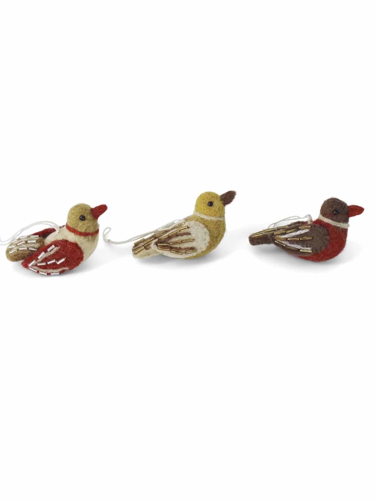 Filz Weihnachten Ornamente Gry und Sif Vögel