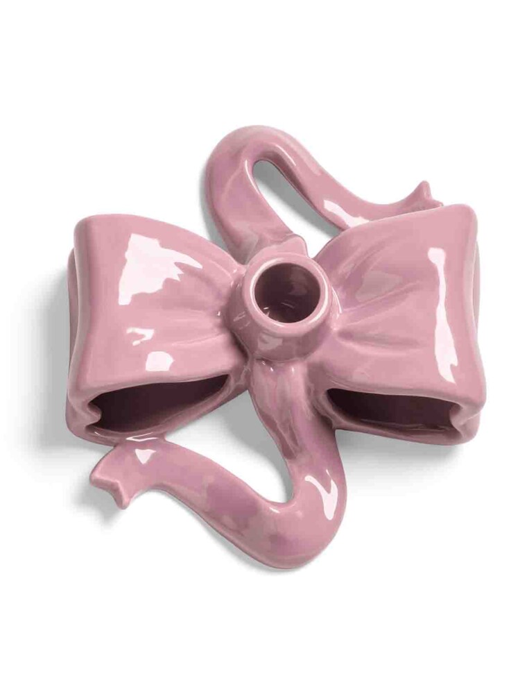 &kdelivery Bogen Kerzenständer aus Keramik in rosa