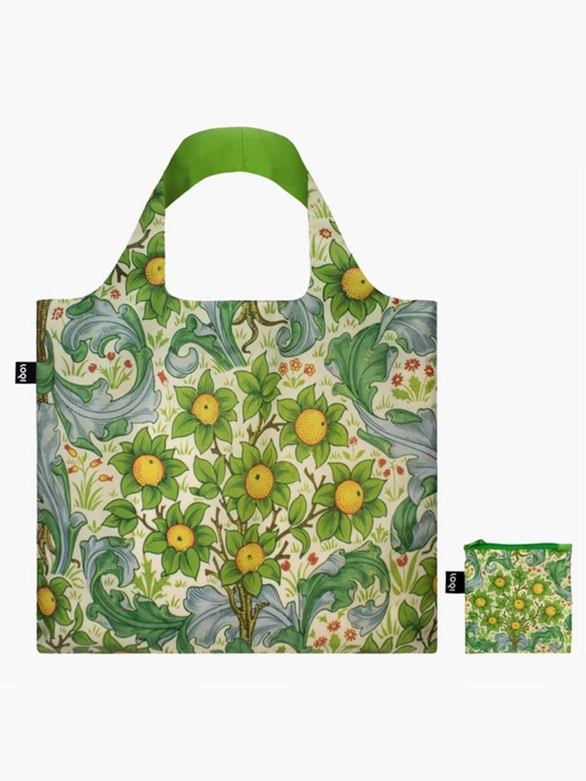 loqi Einkaufstasche - Maultierbeutel aus 100% recyceltem Kunststoff - william mirris Orchidee liebe.