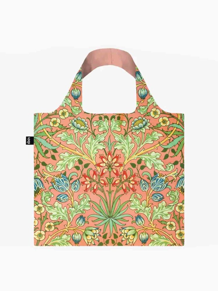 loqi Einkaufstasche - Maultierbeutel aus 100% recyceltem Kunststoff - William Morris Hyacinth
