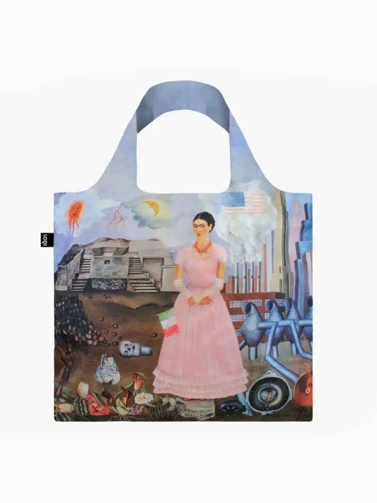 loqi Einkaufstasche - Maultierbeutel aus 100% recyceltem Kunststoff - Frida Kahlo Borderline