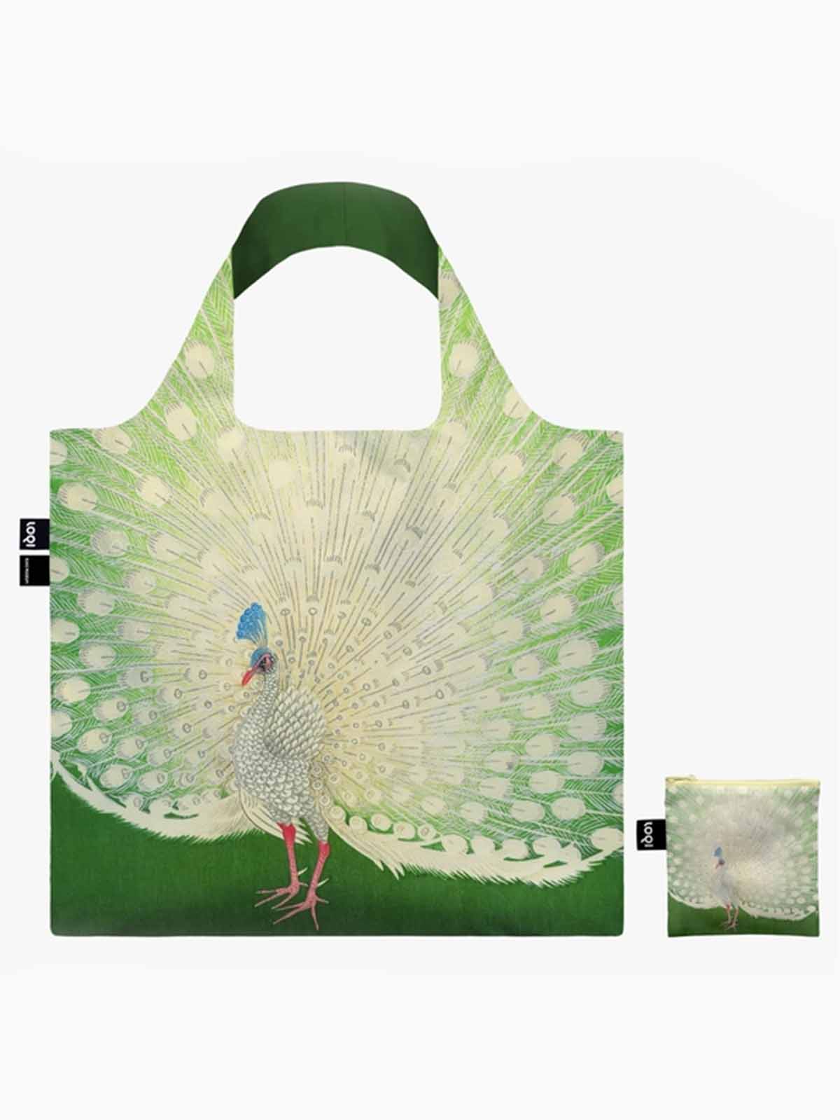 loqi Einkaufstasche - Maultierbeutel aus 100% recyceltem Kunststoff - ohora koson mit Pfau