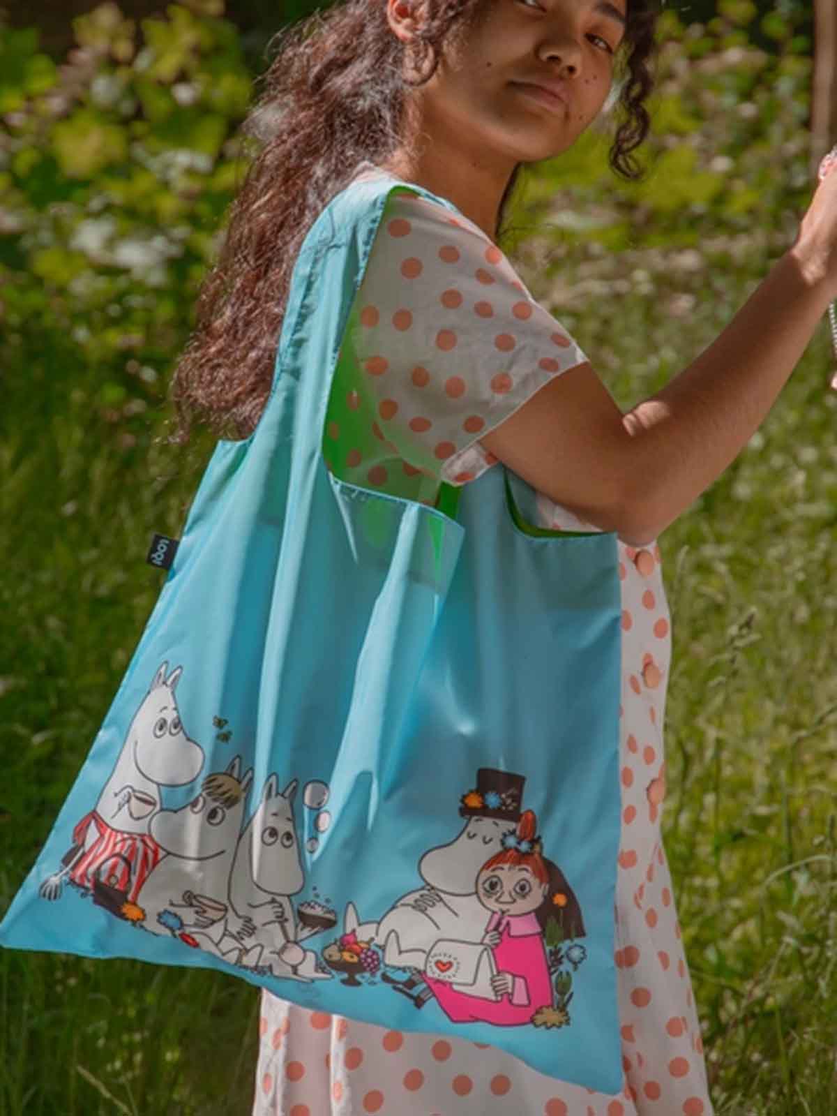 loqi Einkaufstasche - Maultierbeutel aus 100% recyceltem Kunststoff - Mumie oder Mumie Trolle