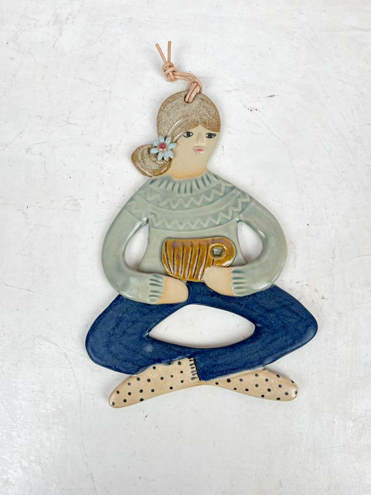 Keramik Wanddekorationen, Wanddekorationen mit Kaffee Dame aus Mia Lindbirk bei Remix von Sofia