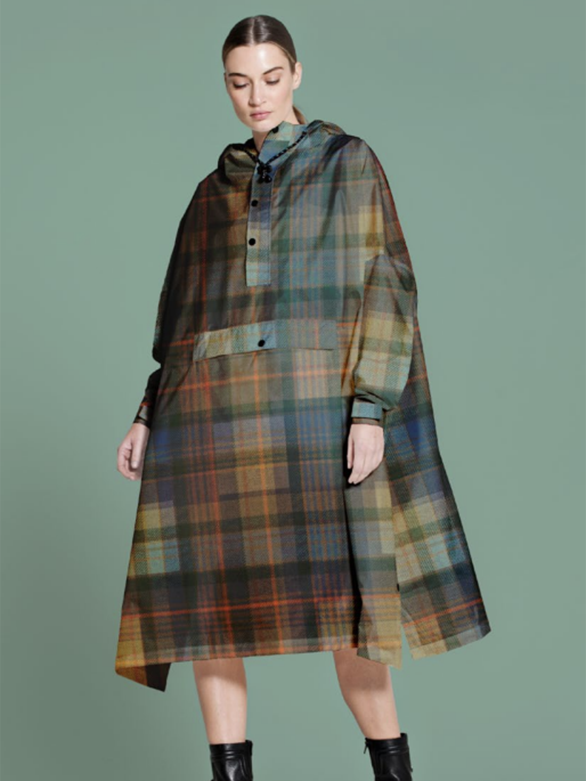 Alternative Ansicht von Regnponcho - Tartan