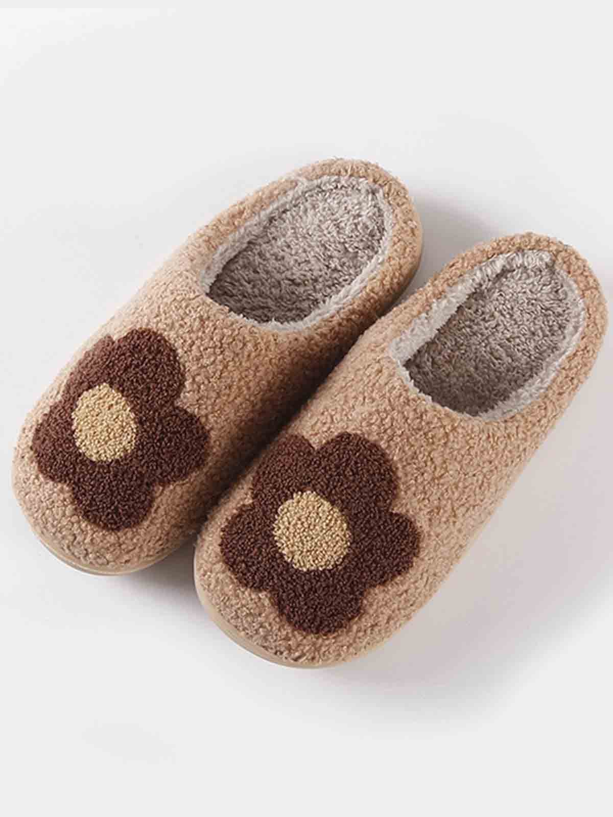 Schuhe braun mit Blume