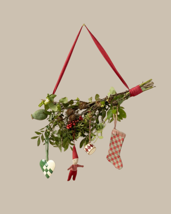 Maileg geflochtene Weihnachtsherzen und Weihnachtsschmuck