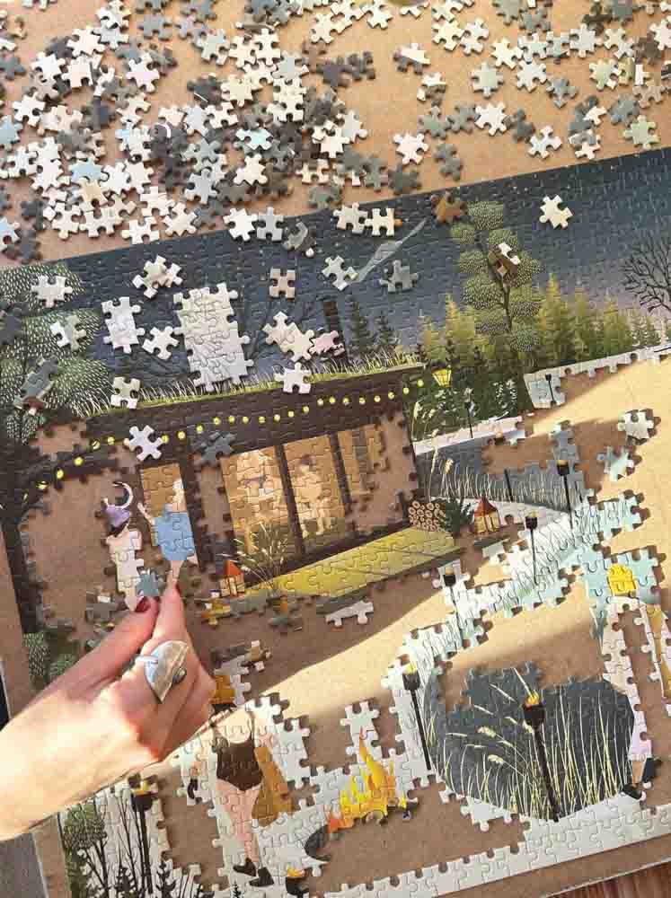 Puzzle bestimmte scharfe fsc Papier
