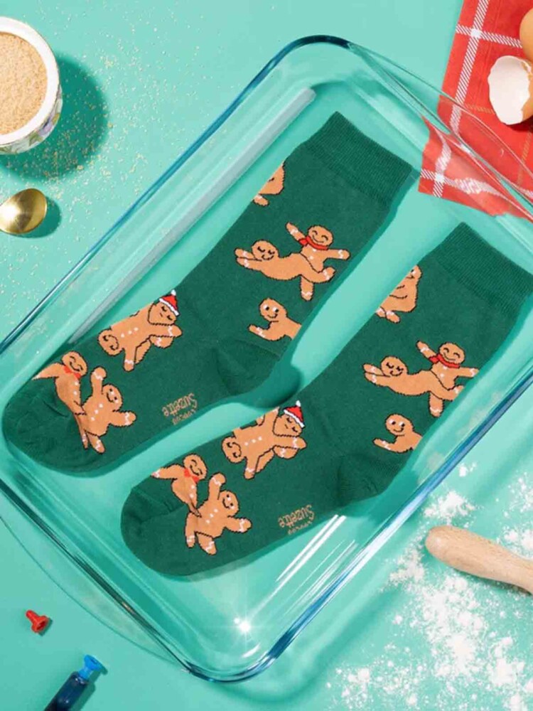 cou cou suzette Socken grün mit Lebkuchen