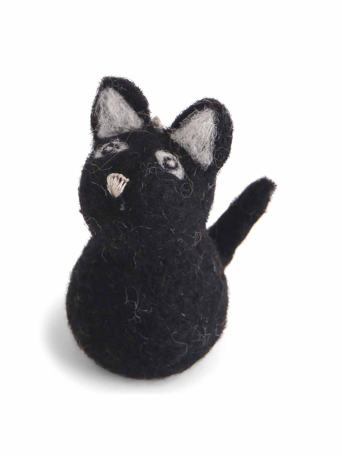 Filz Ornamente aus dem Topf & sif - Filz Katze in schwarz