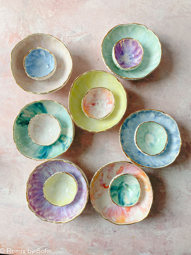 Schmuckschalen in Pastell aus Keramik von Miabella