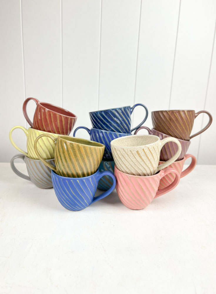 einzigartige Keramik Tasse mit Griff