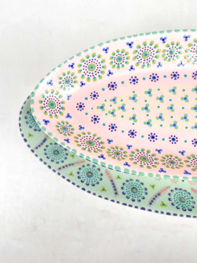 Keramikschale aus der Machaba-Serie des Töpfers in Pastellfarben mit Muster