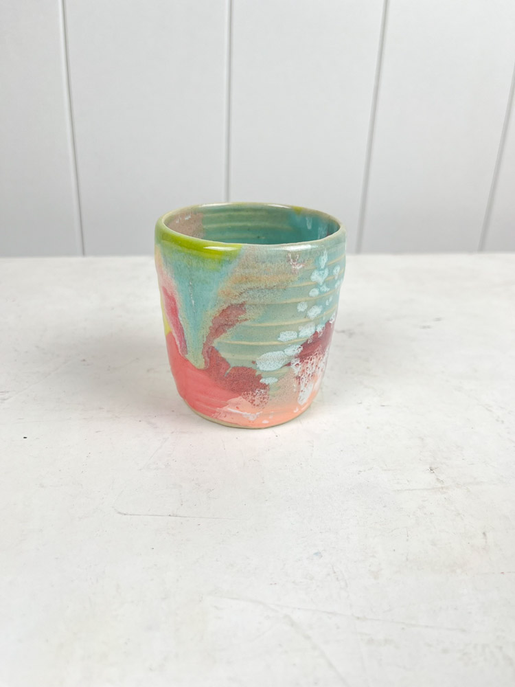 einzigartige Keramik Tasse ohne Griff
