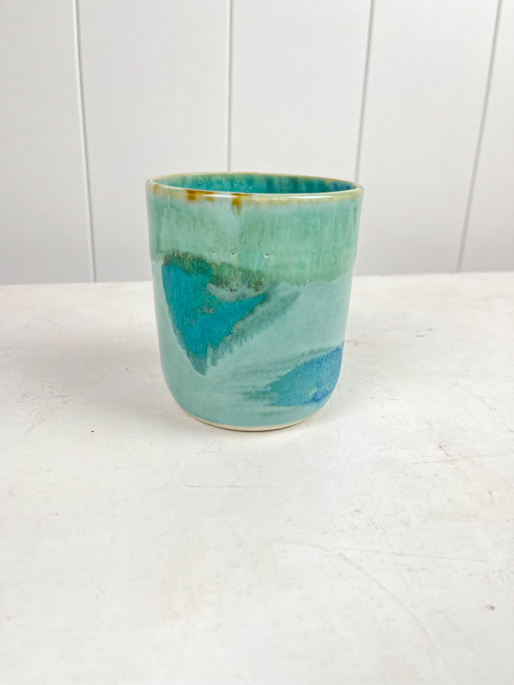 einzigartige Keramik Tasse ohne Griff