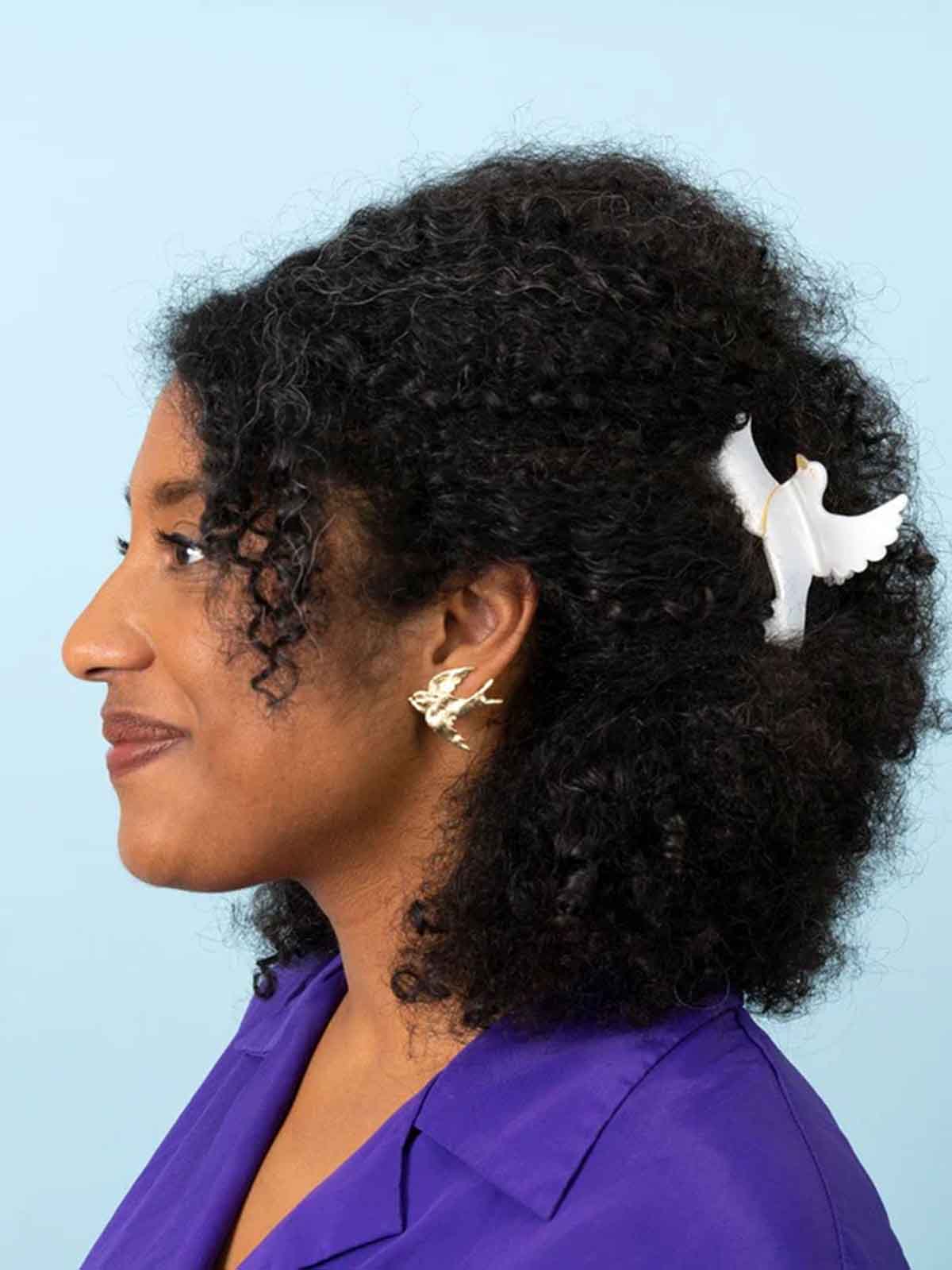 cou cou suzette Haarclip mit weißen Frieden Taube
